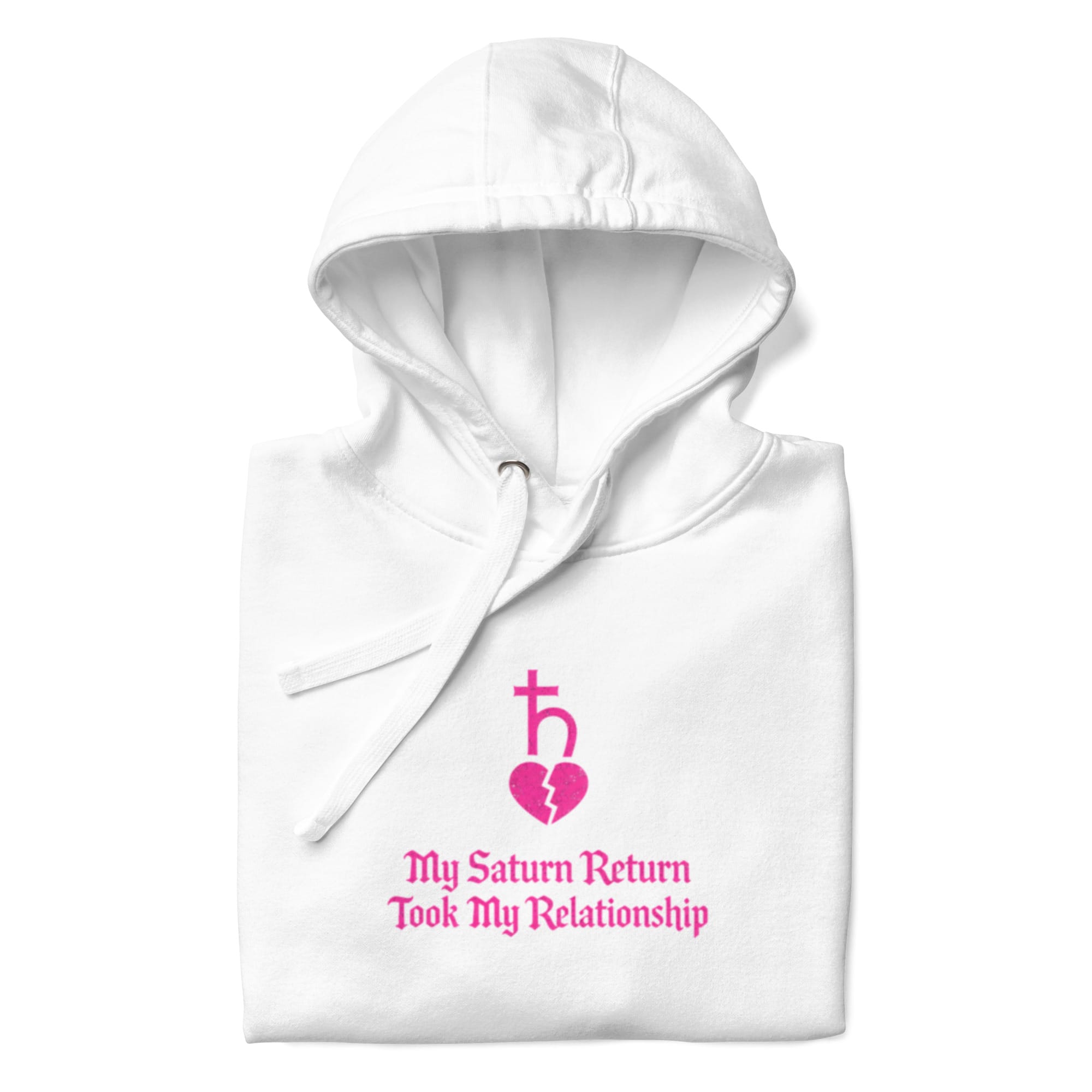 Saturn Return White Hoodie lifestyle view