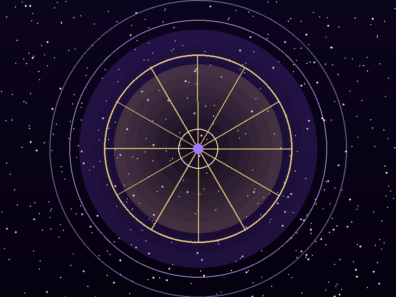 Celestial illustration for the Life Path Reading